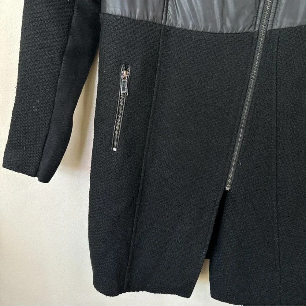 BCBGeneration Quilted Textured Long Asymmetric Zipper Jacket - Picture 11 of 16